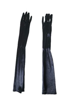 Gants longs noirs élégants – Parfaits pour costume, bal ou soirée 🖤